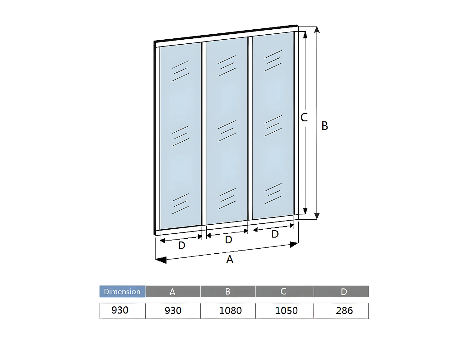 Verrière Atelier en aluminium noir mat - 93x108cm - Noir -3 Vitrages Clairs