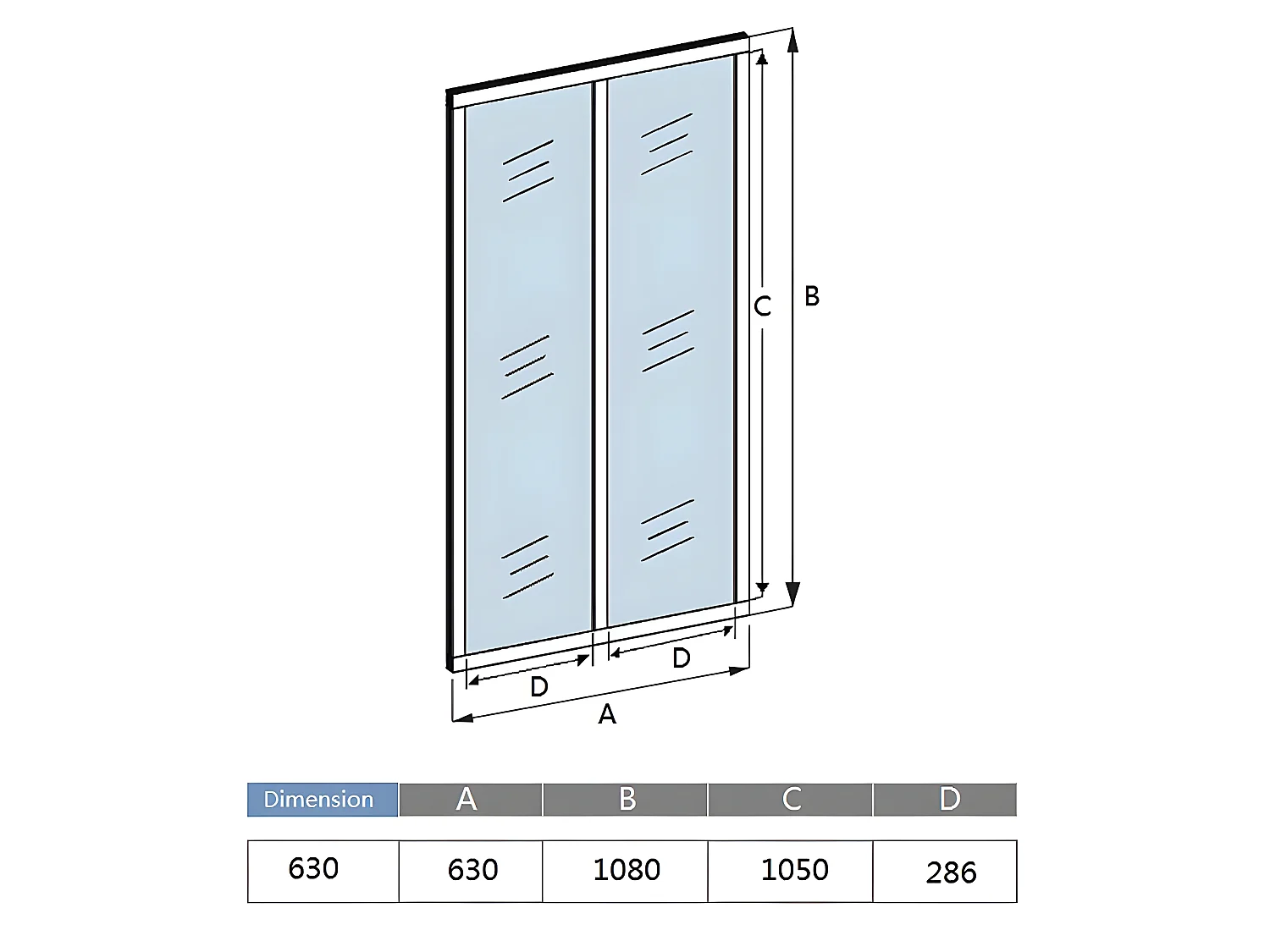 Verrière Atelier en aluminium noir mat - 63x108cm - Noir -2 Vitrages Clairs