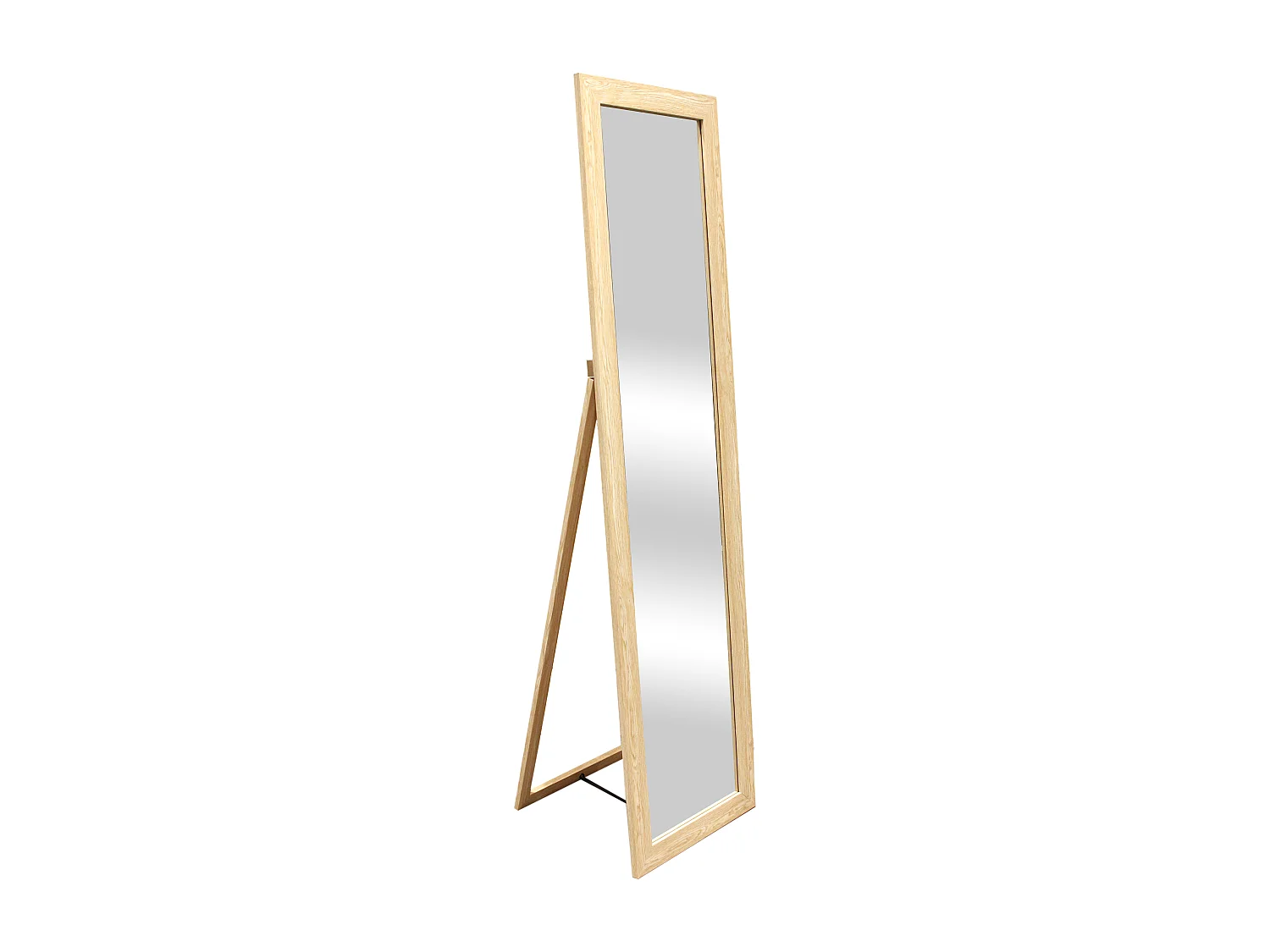 Miroir En Bois Sur Pied 39x150cm Marron