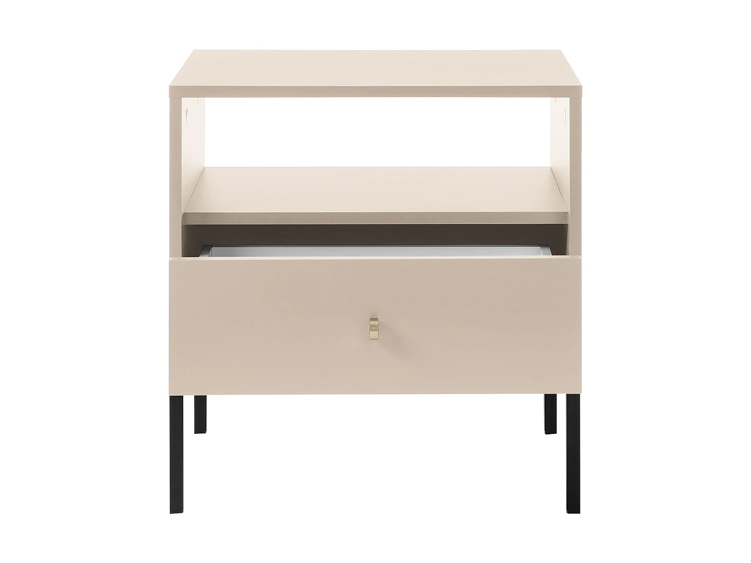 2er-Set Nachttische mit 1 Schublade & 1 Ablage - Beige - BOGDAN