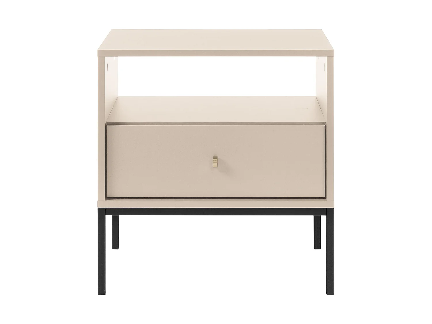 2er-Set Nachttische mit 1 Schublade & 1 Ablage - Beige - BOGDAN