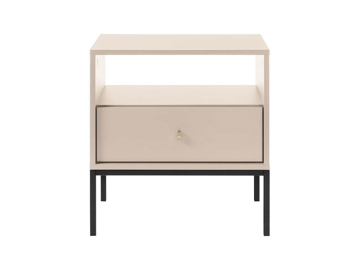 2er-Set Nachttische mit 1 Schublade & 1 Ablage - Beige - BOGDAN