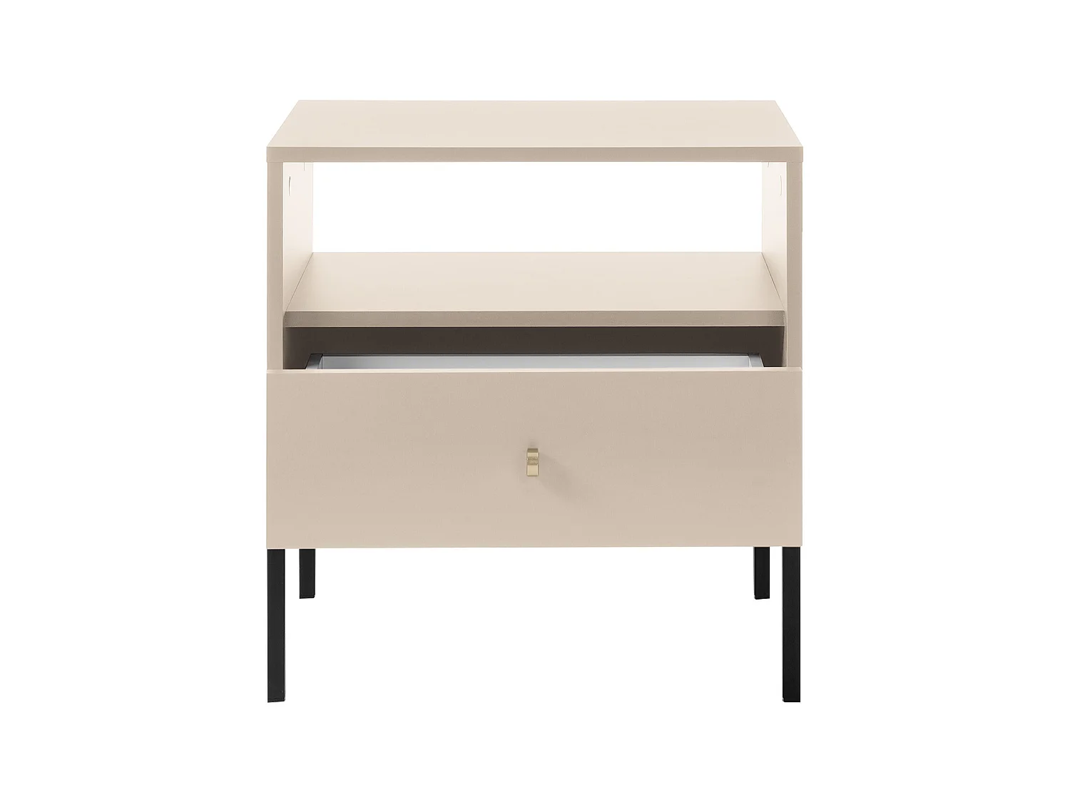 2er-Set Nachttische mit 1 Schublade & 1 Ablage - Beige - BOGDAN