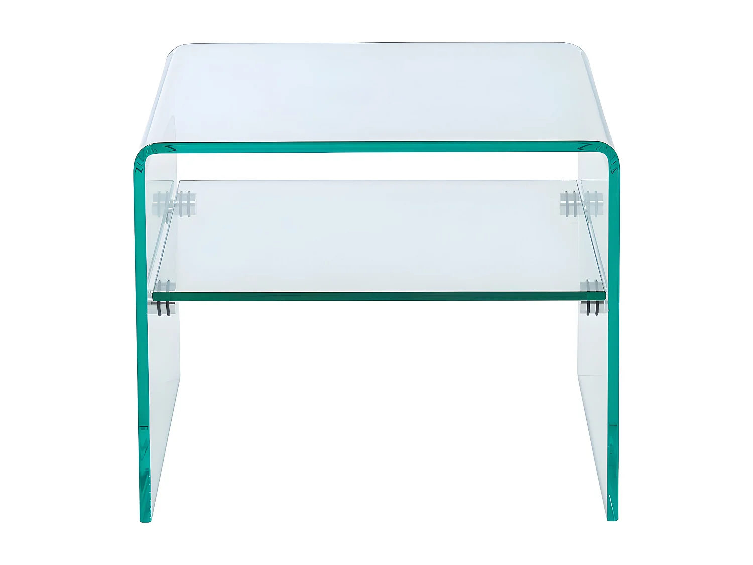 Lot de 2 tables de chevet - 1 niche - Verre trempé - STILEOS