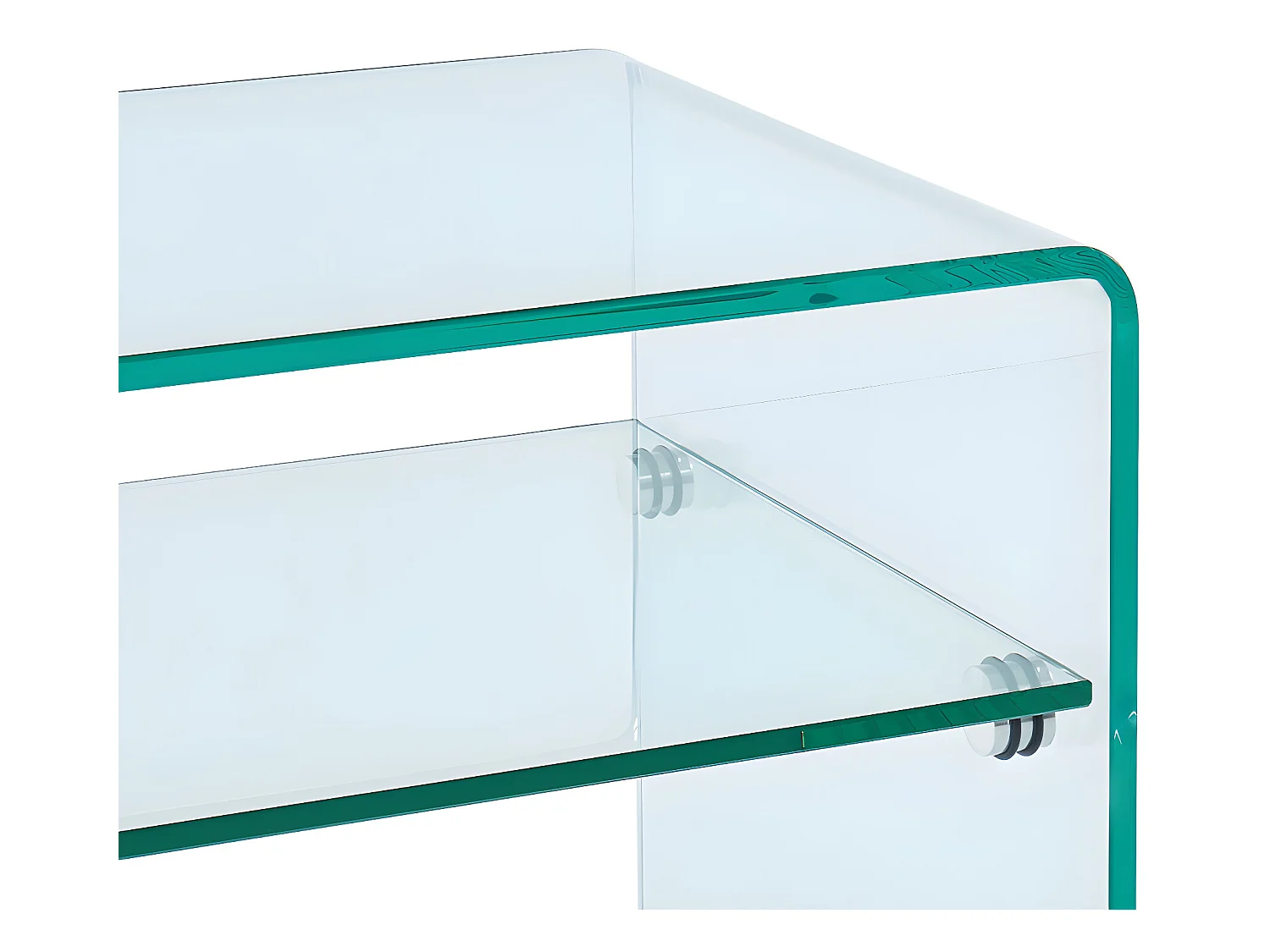 Lot de 2 tables de chevet - 1 niche - Verre trempé - STILEOS