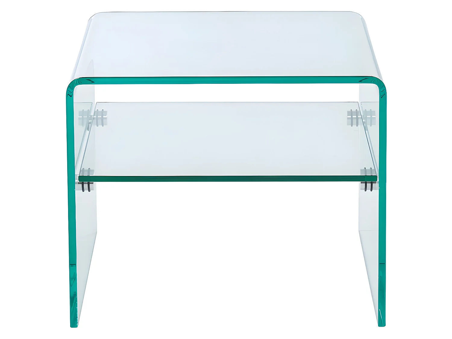 2er-Set Nachttische mit 1 Ablage - Sicherheitsglas - STILEOS