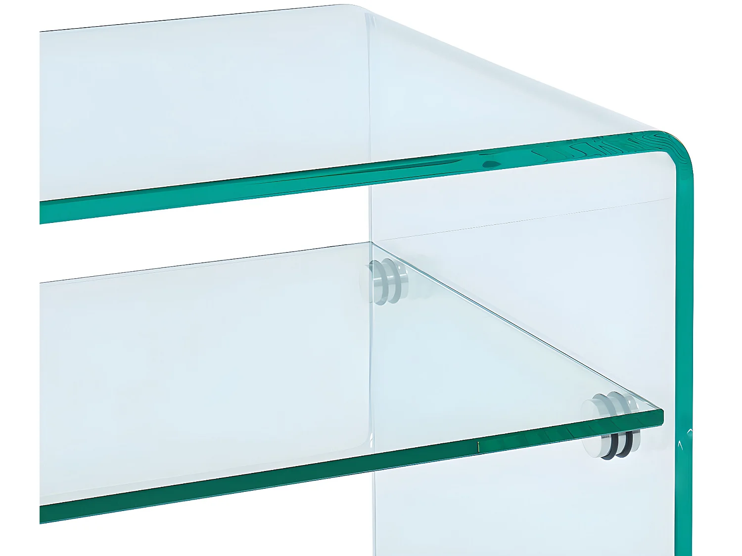 2er-Set Nachttische mit 1 Ablage - Sicherheitsglas - STILEOS