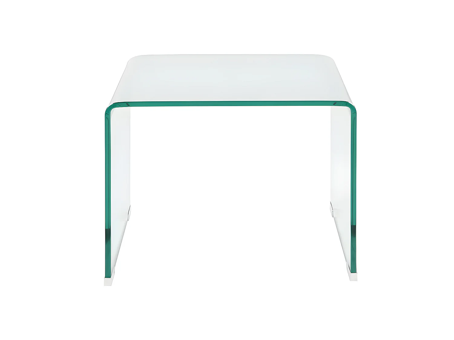 Lot de 2 tables de chevet - Verre trempé courbé - SUZANA