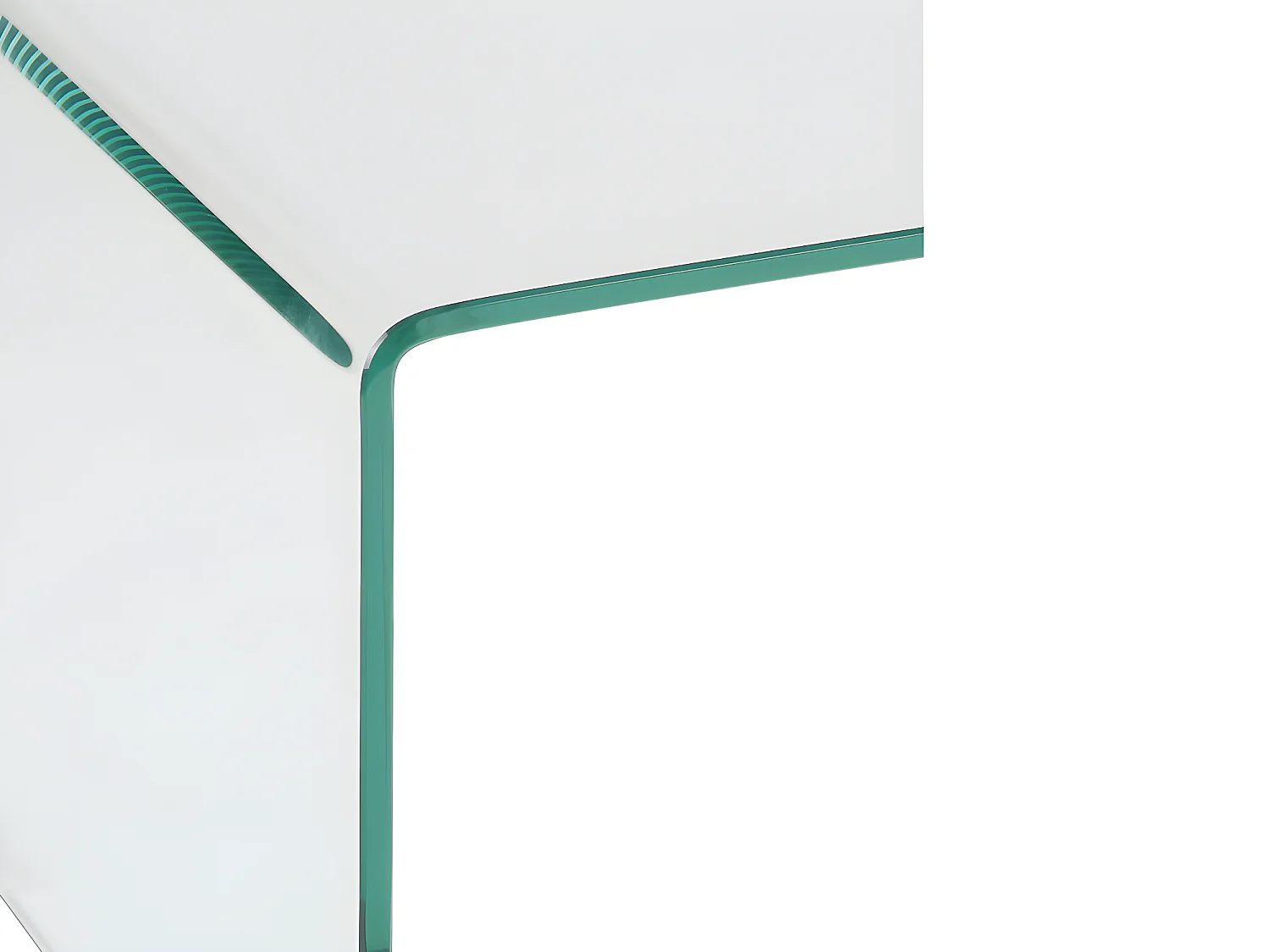 Lot de 2 tables de chevet - Verre trempé courbé - SUZANA