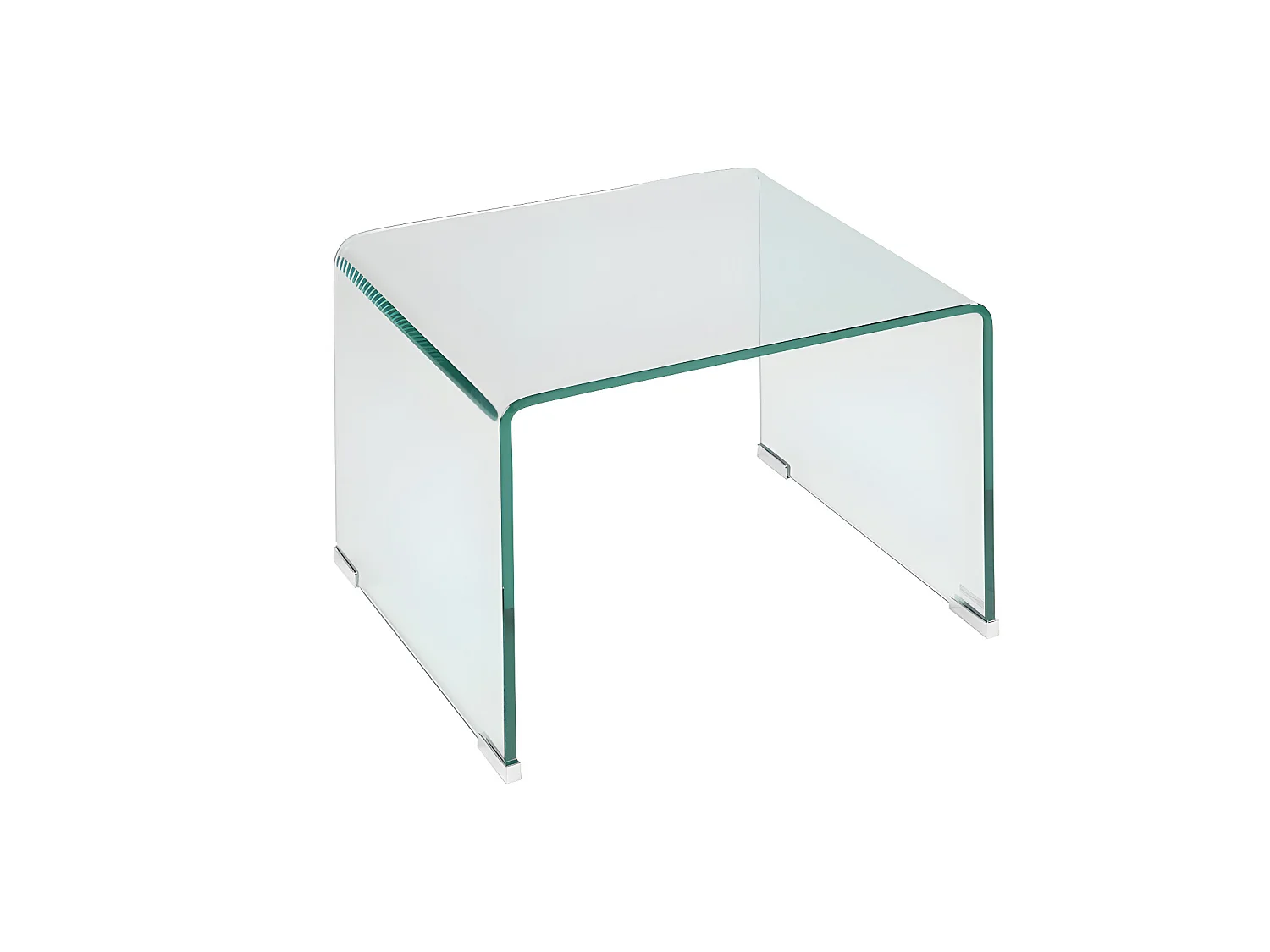 Sæt med 2 natborde - Buet hærdet glas - SUZANA