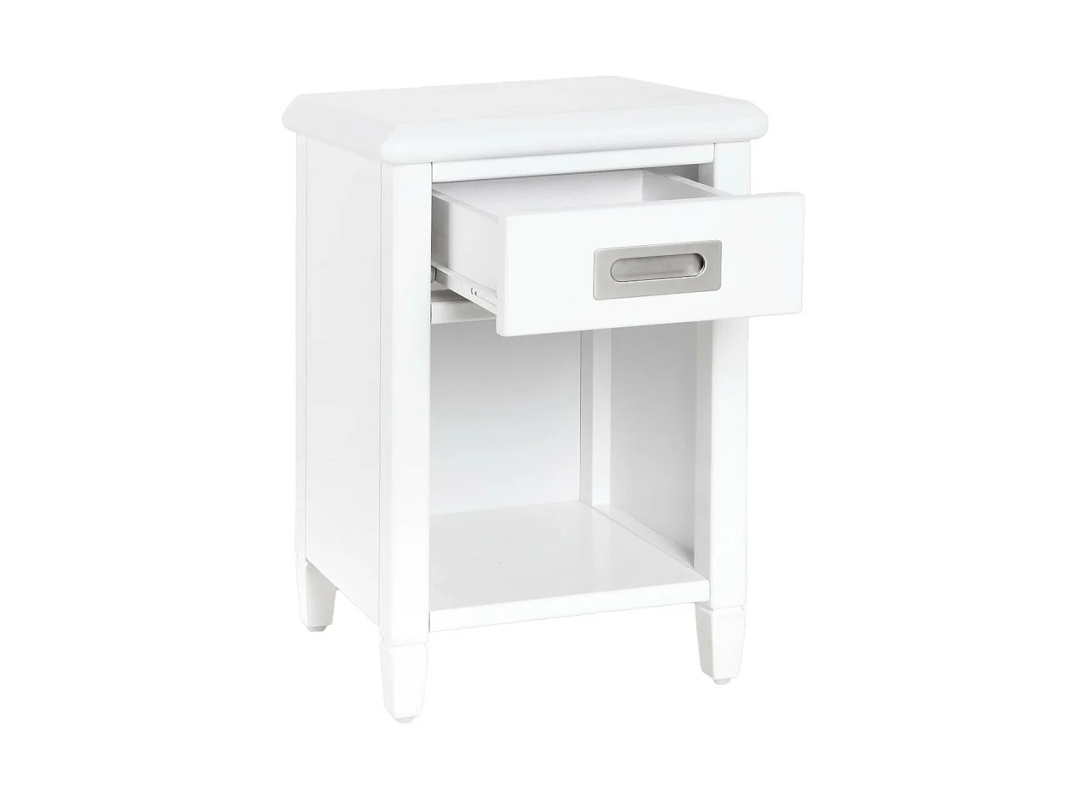 Zestaw 2 szafek nocnych - 1 szuflada i 1 wnęka - Sosna - Biały - GUERANDE