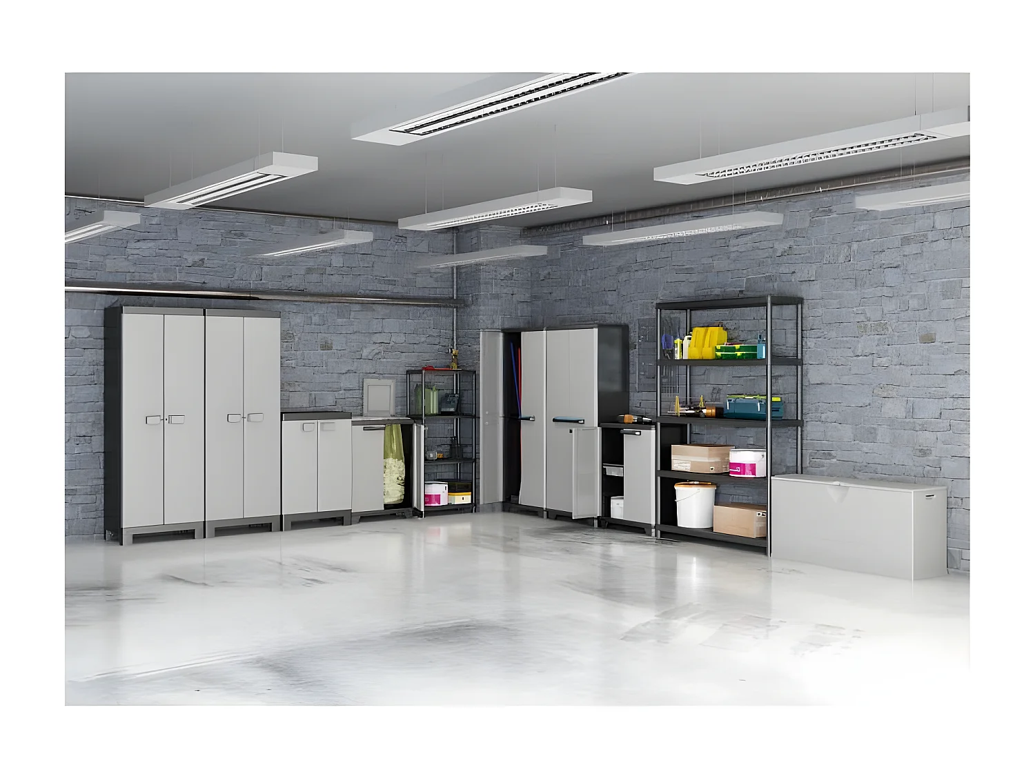 Mensola Modulare Nera 4 Ripiani KETER | Resistente all'Umidità 60 x 30 x 135 cm