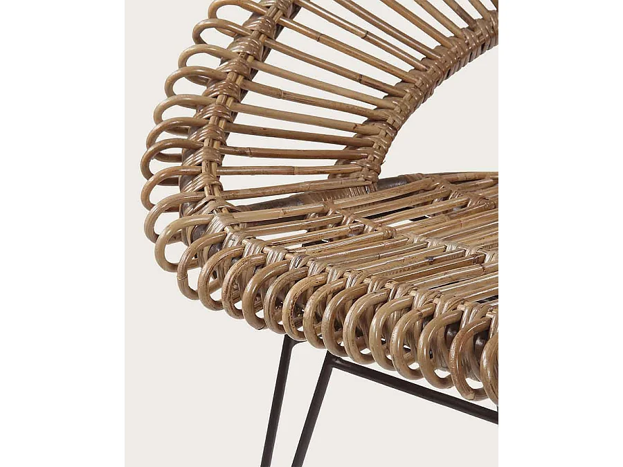 Chiang Mai - Fauteuil rond en rotin tressé