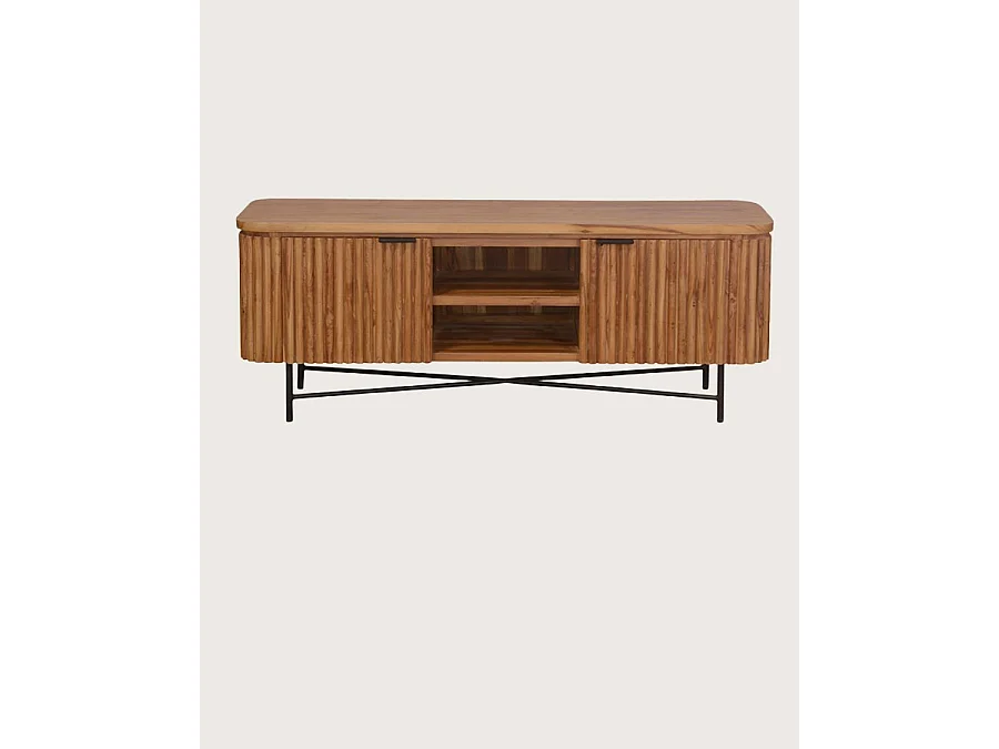Opéra - Meuble tv rétro en teck massif recyclé 160 cm