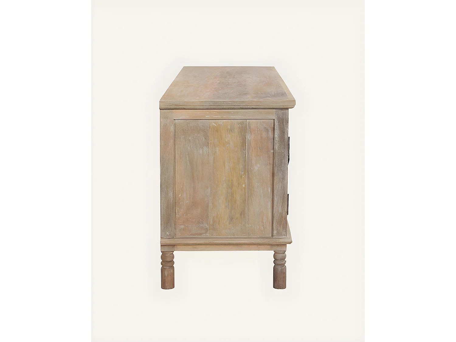 Mala - Meuble TV en manguier massif sculpté 140 cm