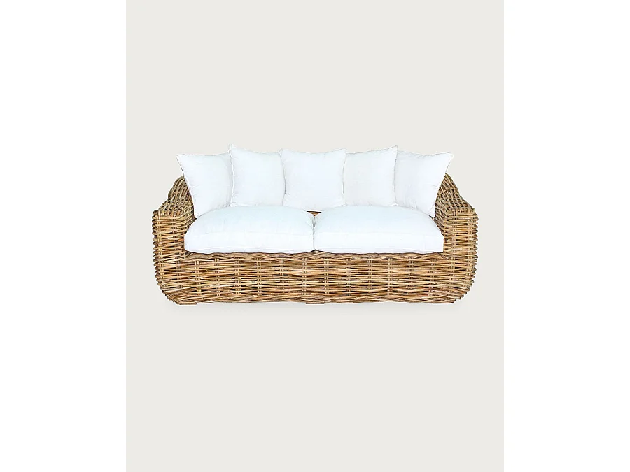 Phuket - Canapé de jardin 3 places en rotin