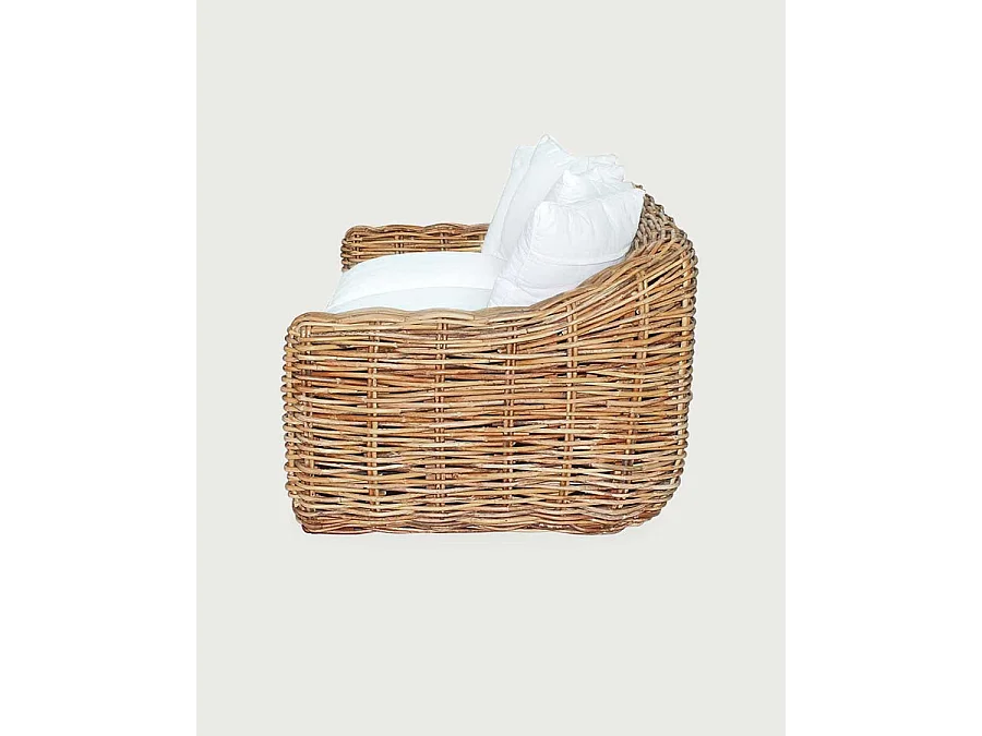 Phuket - Canapé de jardin 3 places en rotin