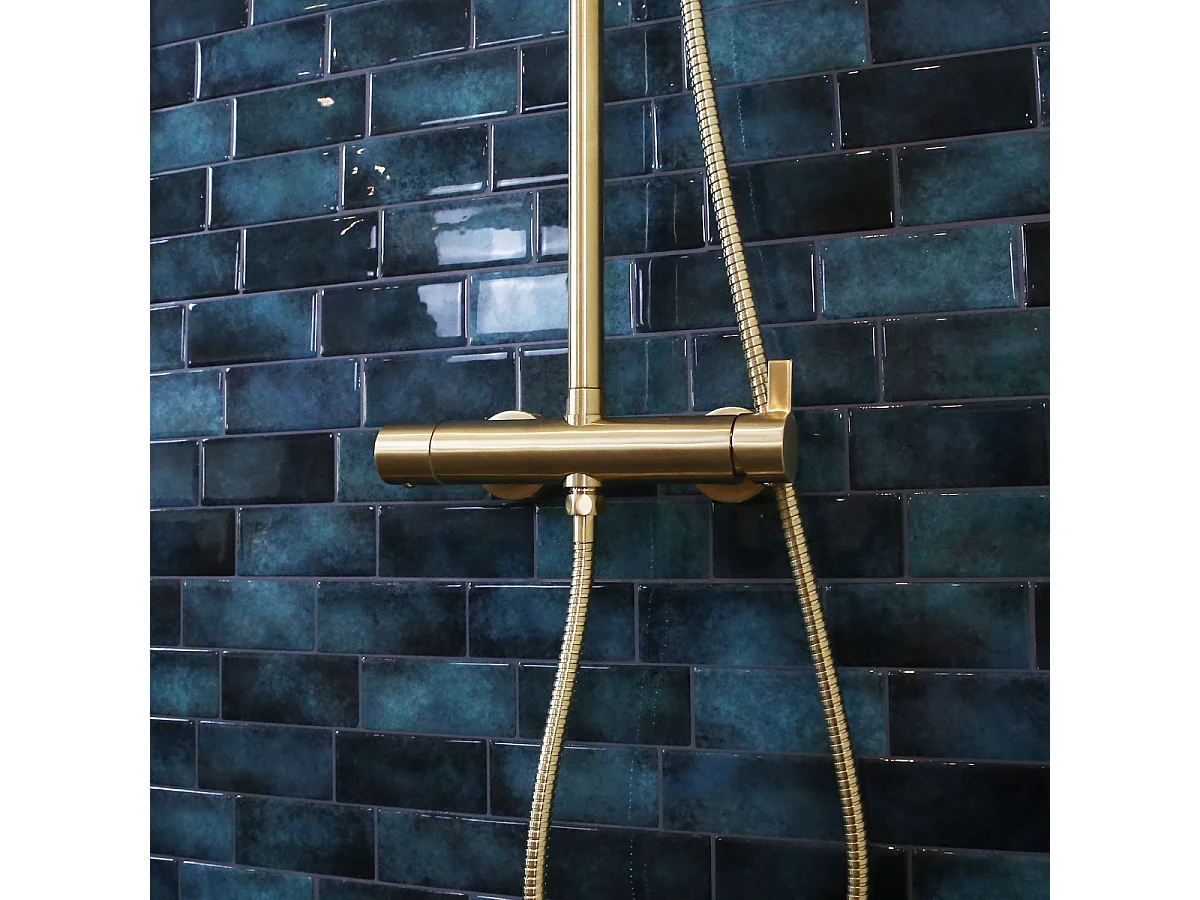 Delice II colonne de douche mécanique or brossé 300 - Essebagno