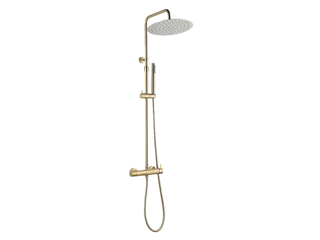 Delice II mechanische Duschsäule gebürstetem Gold Essebagno