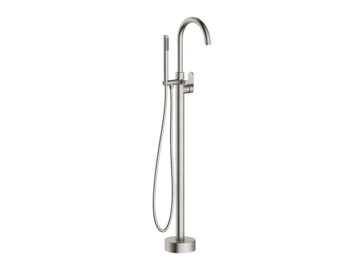 Charme II colonna meccanica a pavimento per vasca ad isola effetto inox Essebagno