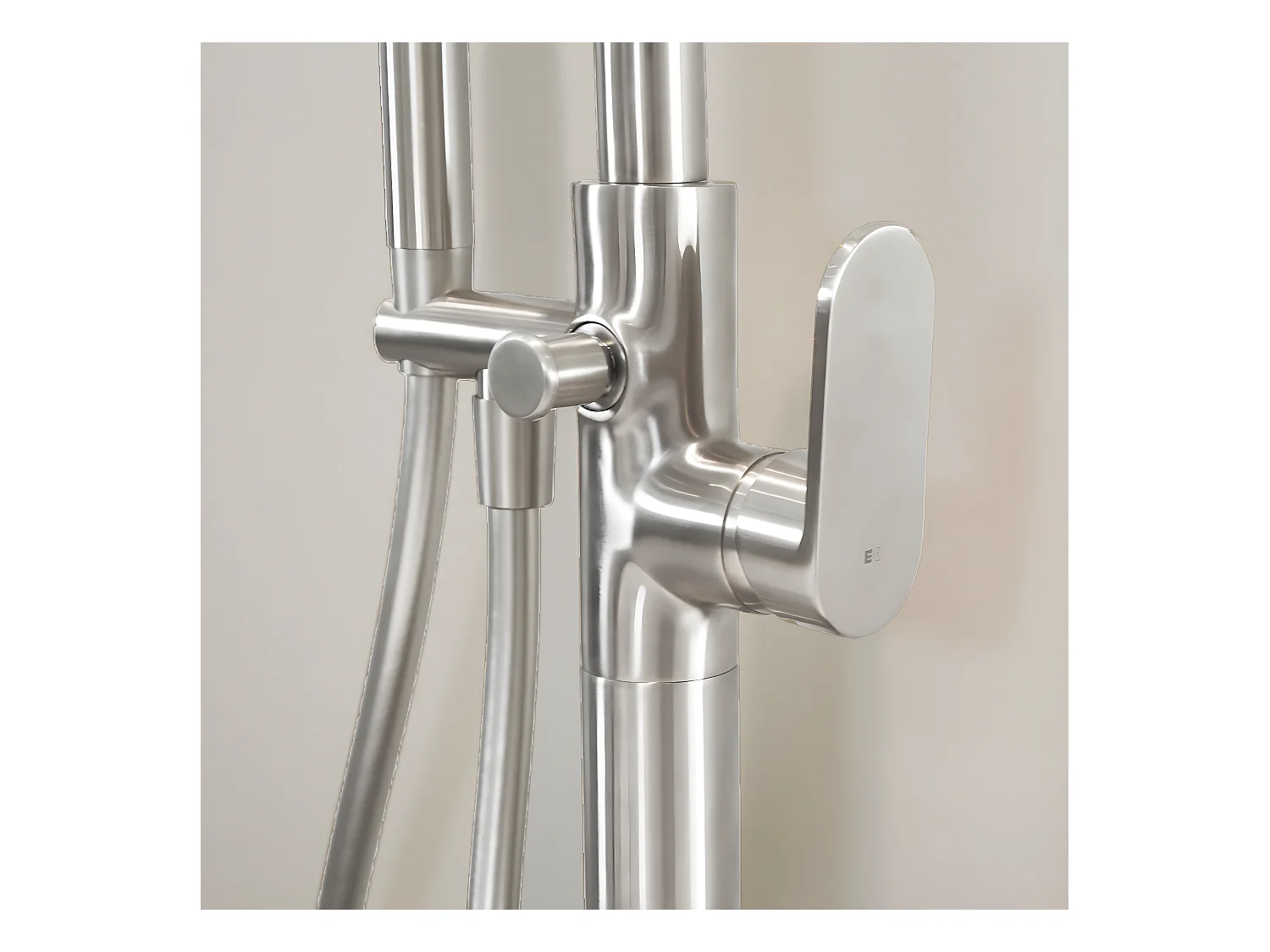 Charme II colonne de sol mécanique façon inox pour baignoire ilot - Essebagno
