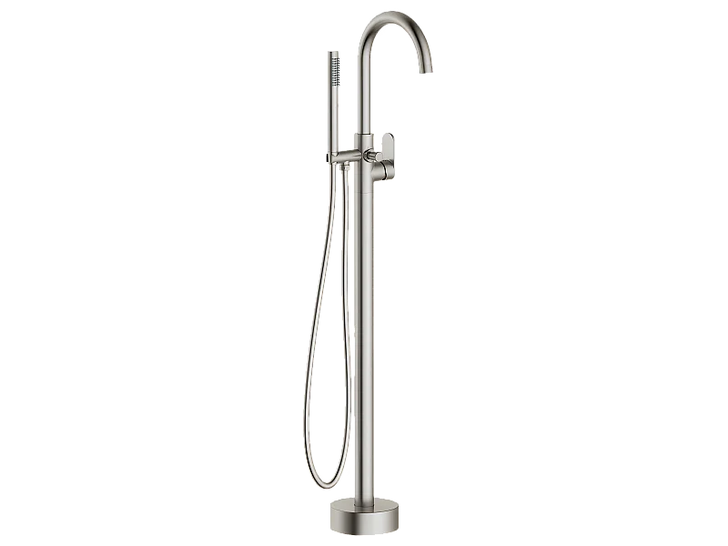 Charme II Mechanische Bodensäule für Sitzbadewanne Edelstahloptik Essebagno