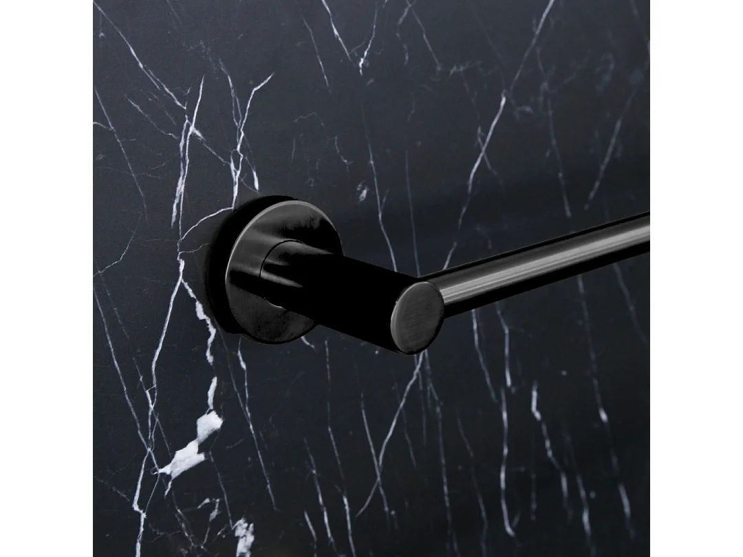 Luisa porte serviettes 1 barre noir - Essebagno