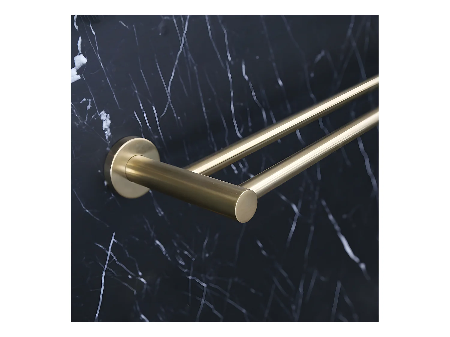 Luisa Handtuchhalter 2 Stangen Edelstahl gold gebürstet Essebagno