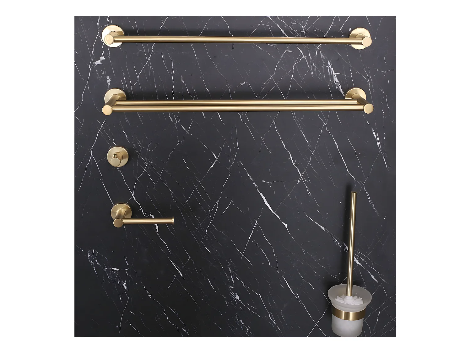 Luisa Handtuchhalter 2 Stangen Edelstahl gold gebürstet Essebagno