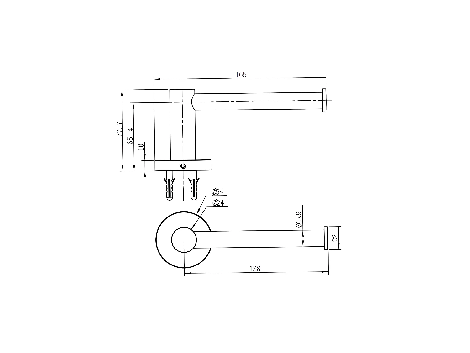 Portarrollos Luisa de cobre Essebagno