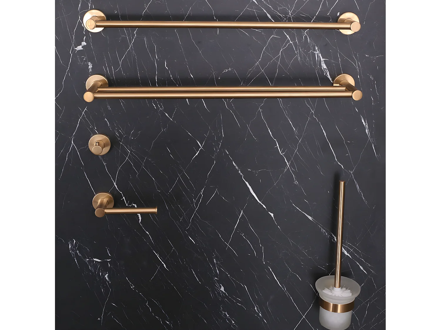 Luisa porte rouleau WC cuivre brossé - Essebagno