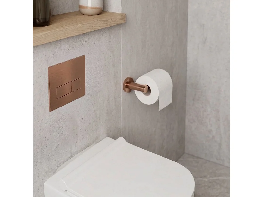 Luisa toiletrolhouder geborsteld koper - Essebagno