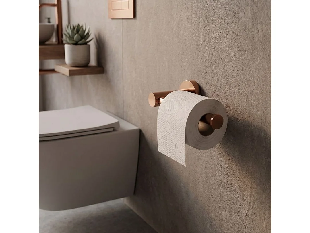 Luisa toiletrolhouder geborsteld koper - Essebagno