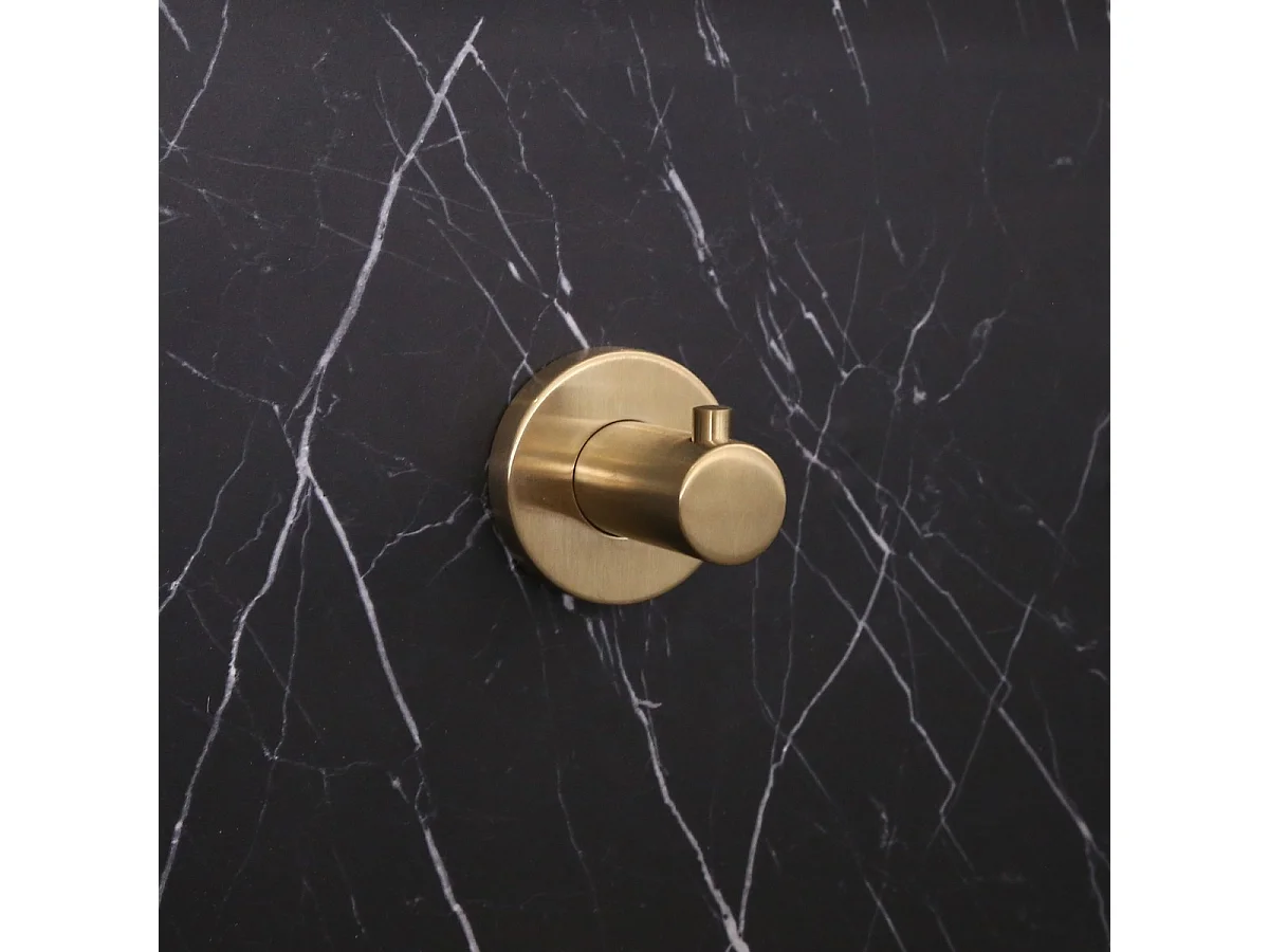 Luisa patère murale en inox or brossé - Essebagno