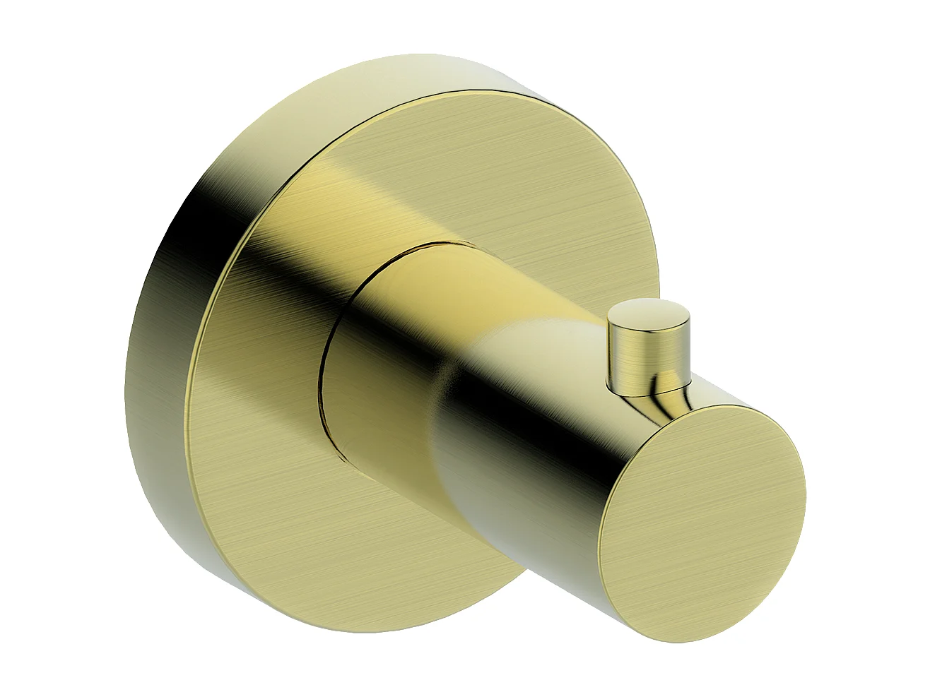 Luisa patère murale en inox or brossé - Essebagno