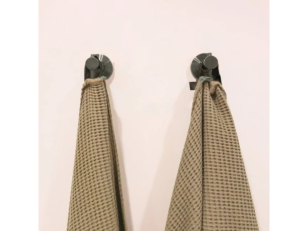 Luisa patère murale en inox gris gun métal - Essebagno