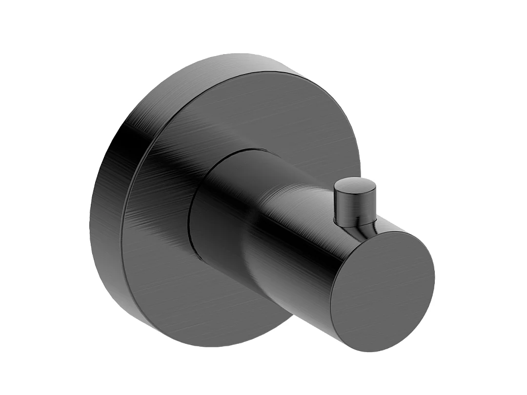 Luisa patère murale en inox gris gun métal - Essebagno