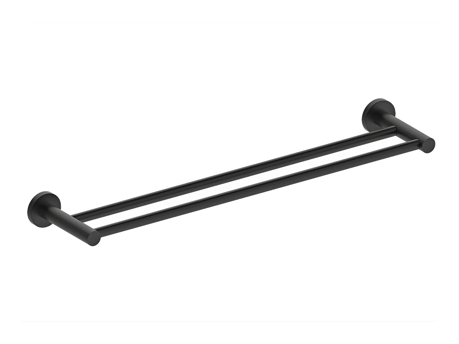 Luisa porte serviettes 2 barres en inox noir - Essebagno