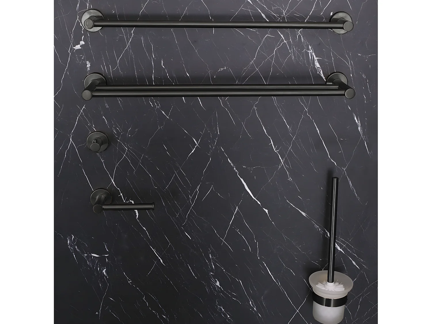 Toallero Luisa 1 barra Gun Metal Essebagno