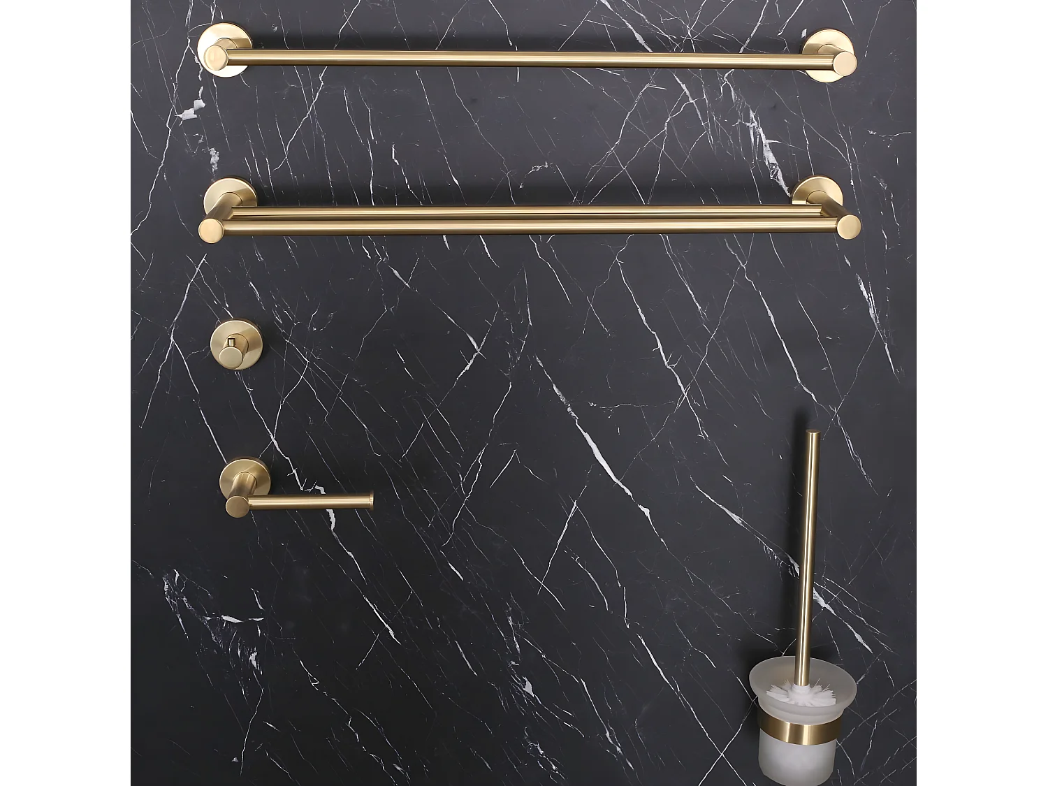 Luisa Handtuchhalter 1 Stange goldfarben gebürste Essebagno