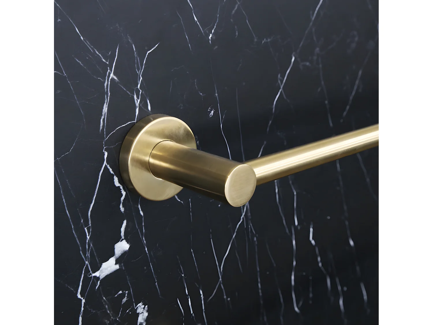 Luisa porte serviettes 1 barre or brossé - Essebagno