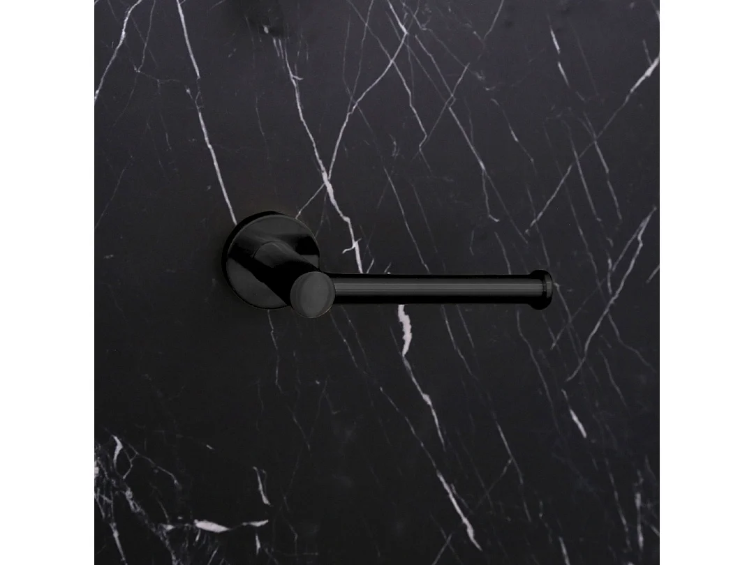 Luisa porte rouleau WC noir - Essebagno