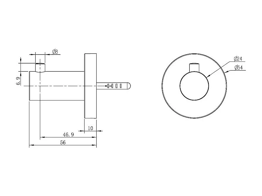 Luisa Wandhaken aus Edelstahl Kupfer gebürstet Essebagno