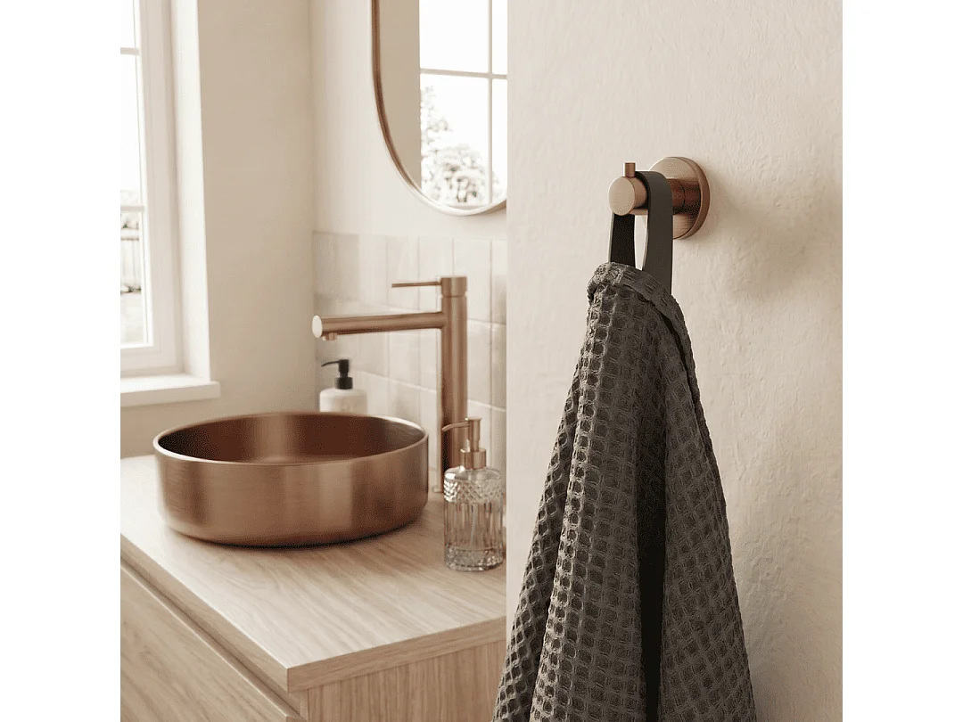 Luisa patère murale en inox cuivre brossé - Essebagno