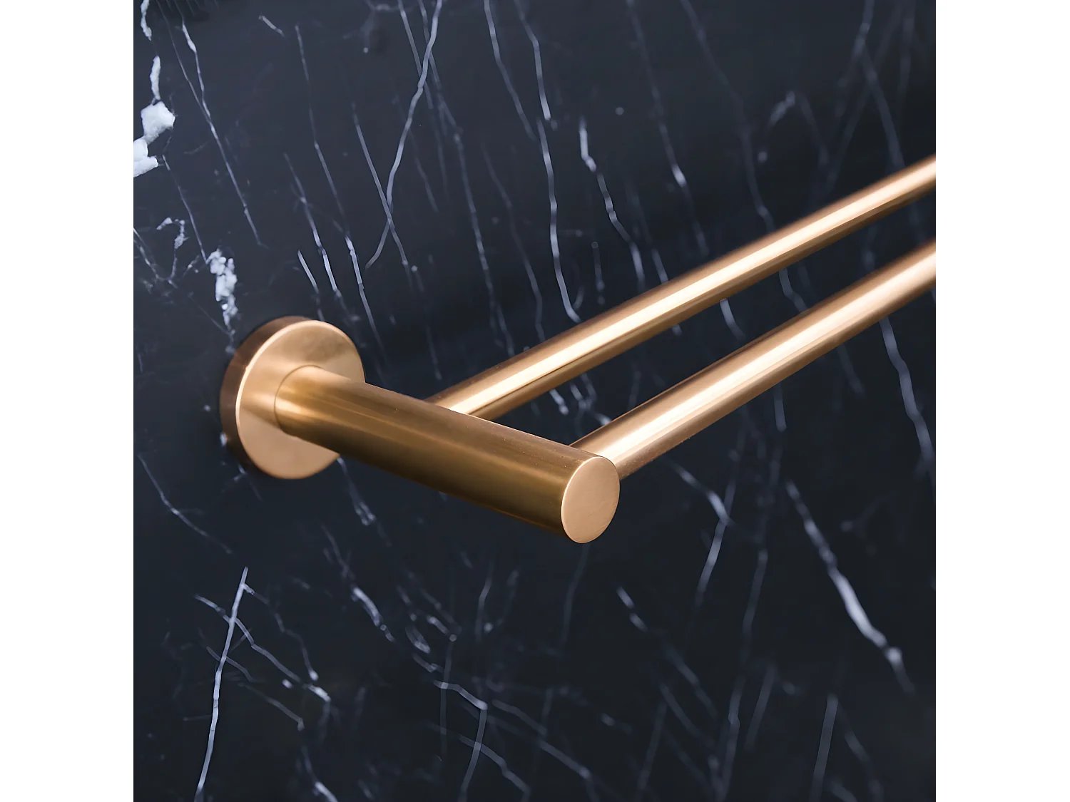 Toallero Luisa 2 barras acero inoxidable cobre Essebagno