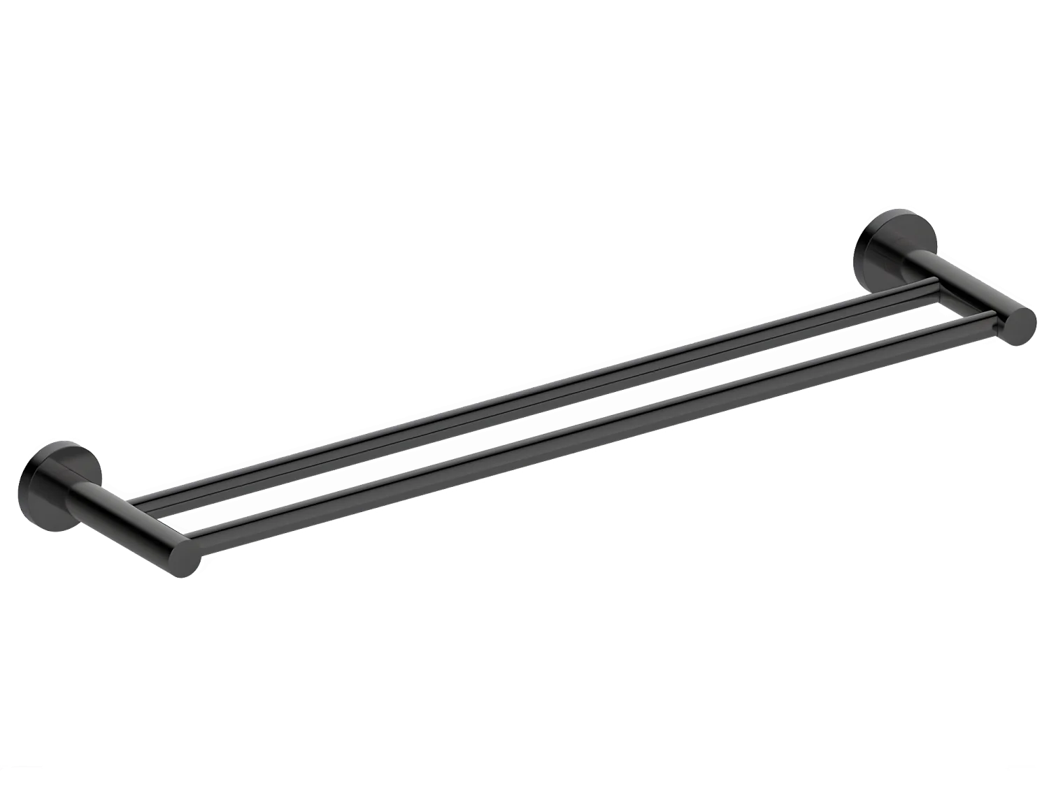 Luisa porta-toalhas com 2 barras cinza metálico Essebagno