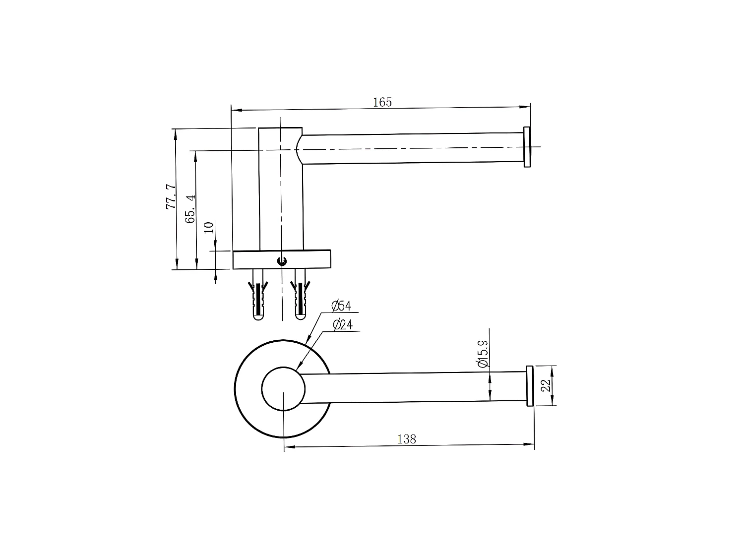 Luisa porte rouleau WC or brossé - Essebagno