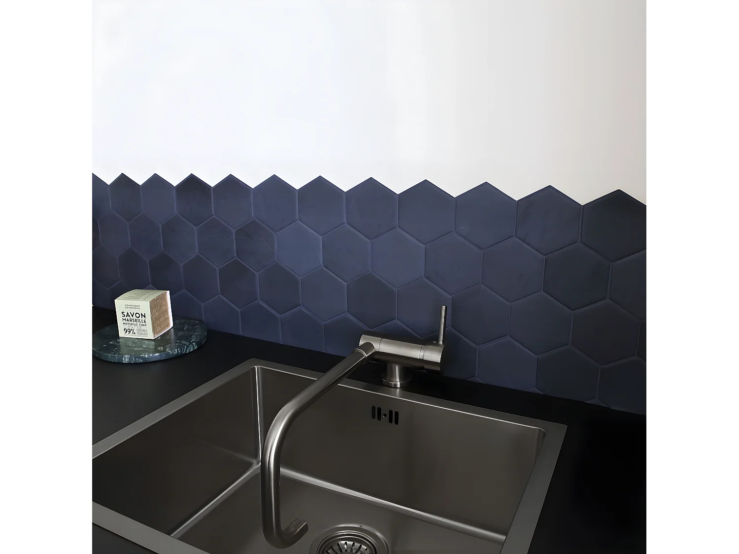 New Oslo mitigeur évier rabattable gris gun métal - Essebagno