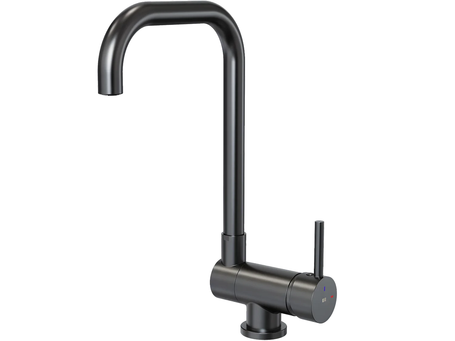 New Oslo mezclador para fregadero abatible gris metalizado Essebagno