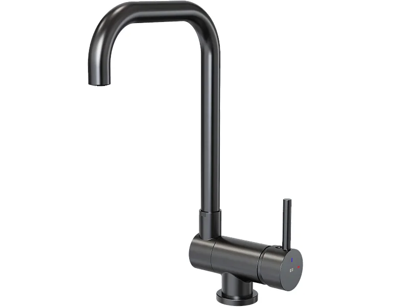 New Oslo Spültischarmatur Grau Metall abklappbar Essebagno